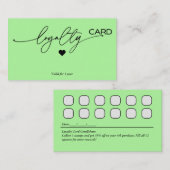 Treuekartenstrategie für die Kundenbindung Visitenkarte (Vorne/Hinten)