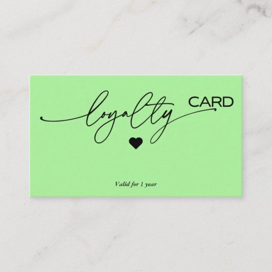 Treuekartenstrategie für die Kundenbindung Visitenkarte (Vorderseite)