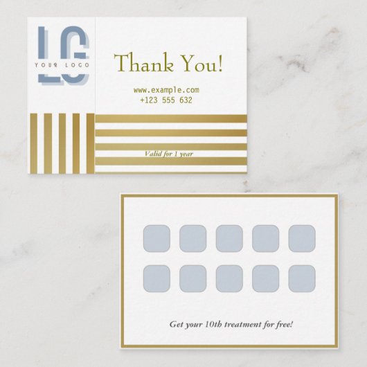 Treuekartenstrategie für die Kundenbindung Visitenkarte (Vorne/Hinten)