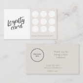 Treuekartenstrategie für die Kundenbindung Visitenkarte (Vorne/Hinten)