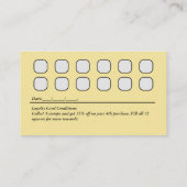 Treuekartenstrategie für die Kundenbindung Visitenkarte (Rückseite)