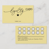 Treuekartenstrategie für die Kundenbindung Visitenkarte (Vorne/Hinten)