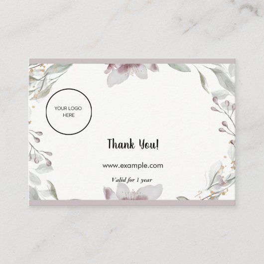 Treuekartenstrategie für die Kundenbindung Visitenkarte (Vorderseite)