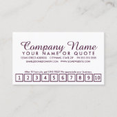 Treueprogramm im emo-Stil Treuekarte (Vorderseite)