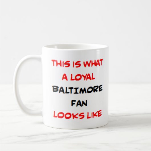 treuer Baltimore-Fan Kaffeetasse (Links)