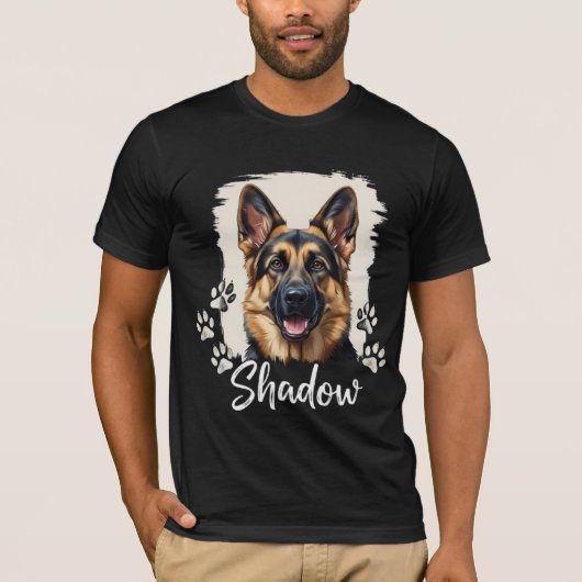 Treuer Begleiter German Shepherd T-Shirt (Vorderseite)