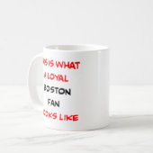 treuer Boston-Fan Kaffeetasse (Vorderseite Links)