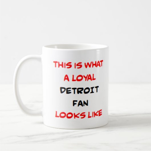 treuer Detroit-Fan Kaffeetasse (Links)