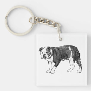 Treuer Freund, Bulldog Dot Schlüsselanhänger