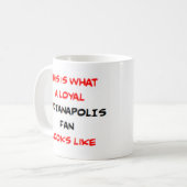 treuer Indianapolis-Fan Kaffeetasse (Vorderseite Links)