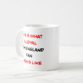 treuer New-England-Fan, loyal Kaffeetasse (Vorderseite Links)