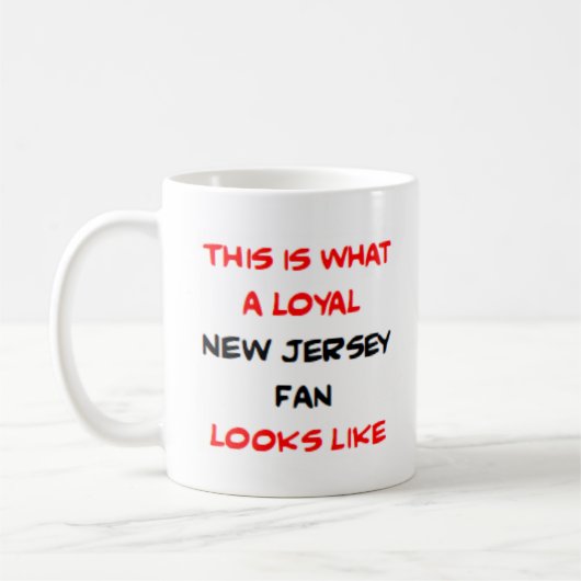 treuer New-Jersey-Fan Kaffeetasse (Links)