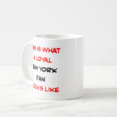 treuer New York Fan Kaffeetasse (Vorderseite Links)
