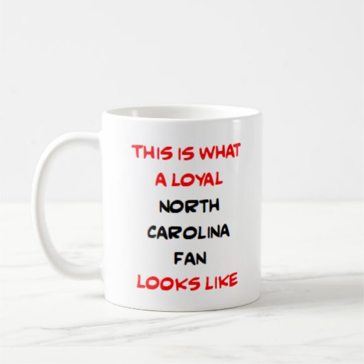 treuer North-Carolina-Fan Kaffeetasse (Links)