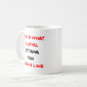 treuer Ottawa-Fan Kaffeetasse (Vorderseite Links)
