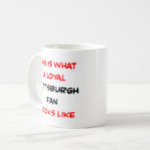 treuer Pittsburgh-Fan Kaffeetasse (Vorderseite Links)