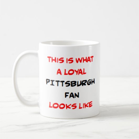 treuer Pittsburgh-Fan Kaffeetasse (Links)