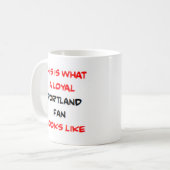 treuer Portland-Fan, loyal Kaffeetasse (Vorderseite Links)