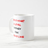 treuer Sydney-Fan Kaffeetasse (Vorderseite Links)