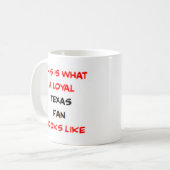 treuer Texas-Fan Kaffeetasse (Vorderseite Links)