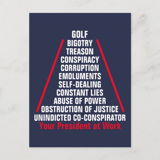 Treuhandabsprachen Korruption Behinderung Trump Au Postkarte (Vorderseite)