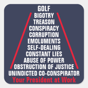 Treuhandabsprachen Korruption Behinderung Trump Au Quadratischer Aufkleber