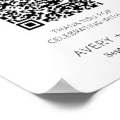 Treuhandfonds QR-Code, Hochzeitsfondsunterschrift Poster (Ecke)