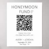 Treuhandfonds QR-Code, Hochzeitsfondsunterschrift Poster (Vorne)
