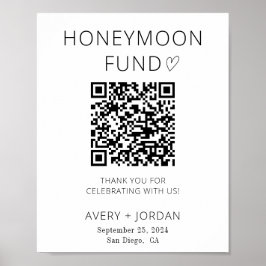 Treuhandfonds QR-Code, Hochzeitsfondsunterschrift Poster