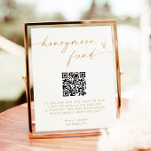 Treuhandfonds QR Code-Zeichen, Gold Foil Effekt Poster