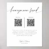 Treuhandfonds QR Code-Zeichen | Minimalistische Ho Poster (Vorne)