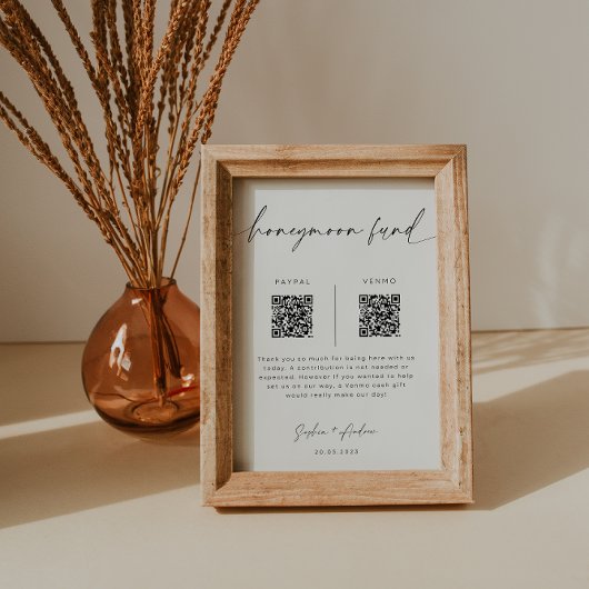 Treuhandfonds QR Code-Zeichen | Minimalistische Ho Poster