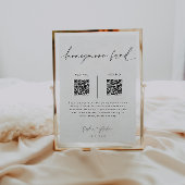 Treuhandfonds QR Code-Zeichen | Minimalistische Ho Poster