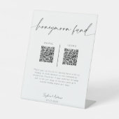 Treuhandfonds QR Code-Zeichen | Minimalistische Ho Sockelschild (Vorderseite)