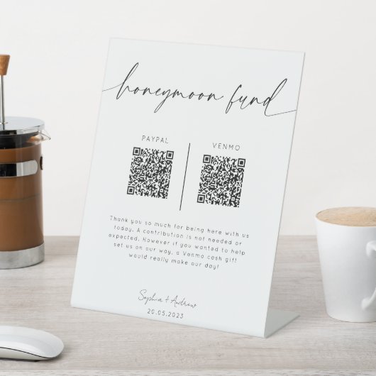 Treuhandfonds QR Code-Zeichen | Minimalistische Ho Sockelschild (In SItu)