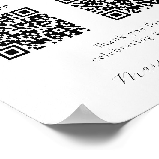 Treuhandfonds QR Code-Zeichen Poster (Ecke)