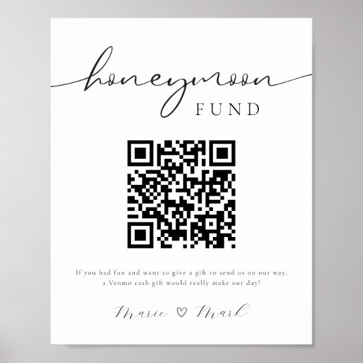 Treuhandfonds QR Code-Zeichen Poster (Vorne)
