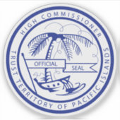 Treuhandgebiet des Pazifikinsel-Siegels Aufkleber (Vorderseite)