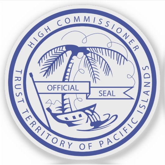 Treuhandgebiet des Pazifikinsel-Siegels Aufkleber (Vorderseite)