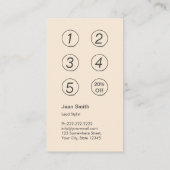 Treuhandkarte | Vintager Damask Haar Salon Treuekarte (Rückseite)