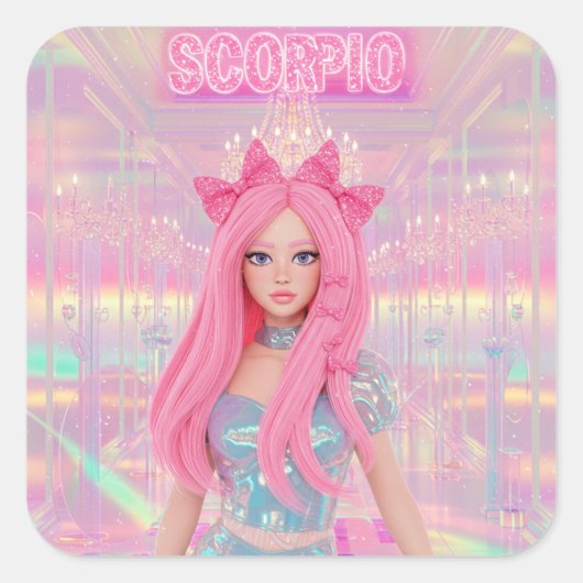 Treuhandprobleme in Lip Gloss Quadratischer Aufkleber (Vorderseite)