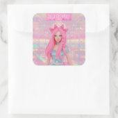 Treuhandprobleme in Lip Gloss Quadratischer Aufkleber (Tasche)