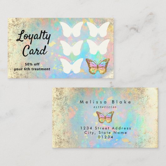Treuhandschmetterling Visitenkarte (Vorne/Hinten)