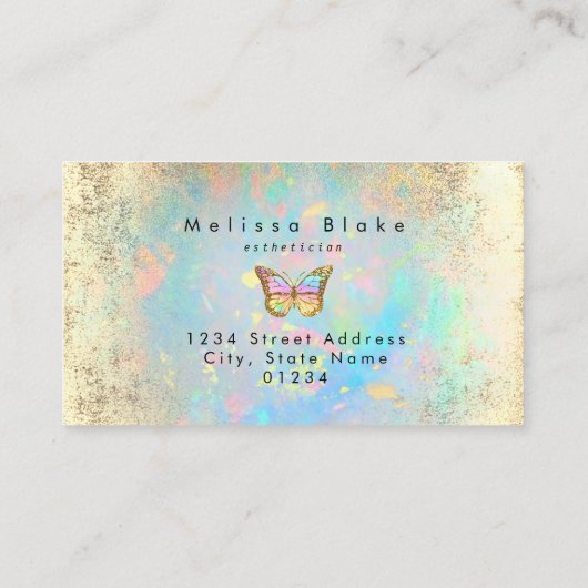 Treuhandschmetterling Visitenkarte (Rückseite)