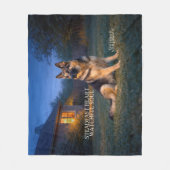 Treuherz Deutscher Schäferhund Fleecedecke (Vorderseite)