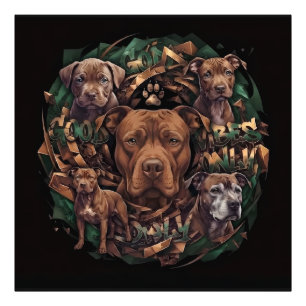 Treuherziger Pitbull Fotodruck
