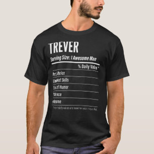 Trever Serving Size Nutrition Label Kalorien T-Shirt