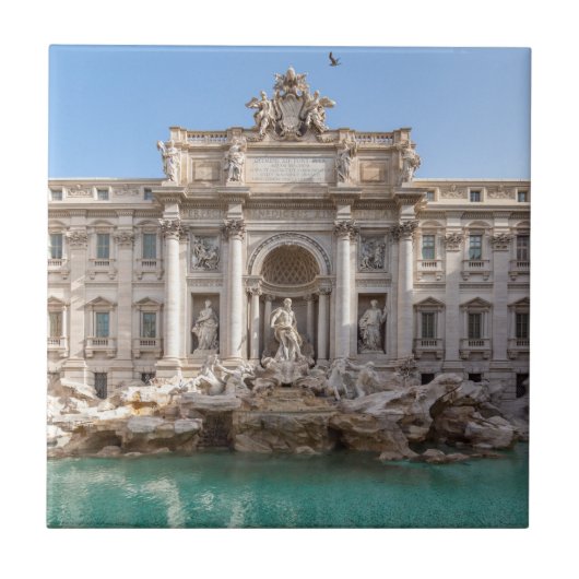 Trevi-Brunnen am frühen Morgen - Rom, Italien Fliese (Vorderseite)