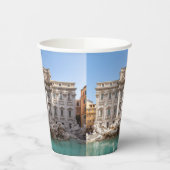 Trevi-Brunnen am frühen Morgen - Rom, Italien Pappbecher (Links)