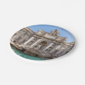 Trevi-Brunnen am frühen Morgen - Rom, Italien Pappteller (Schrägansicht)